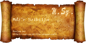 Már Szibilla névjegykártya
